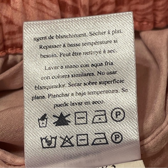 FAHERTY NWOT Sandwashed Silk Pajama Pants in Rose Tropic Trees - Picture 10 of 10